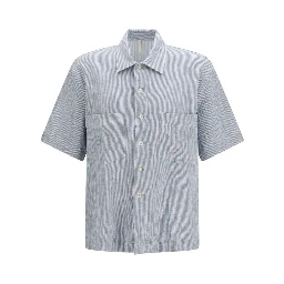 Blue Cotton Shortsleeve Shirt