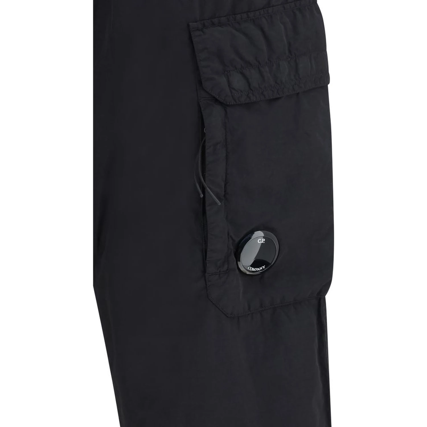 Black Nylon Cargo Pants