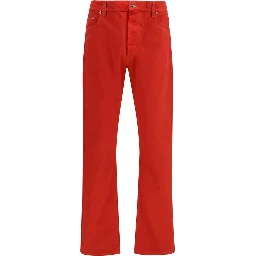 Multicolor Cotton Straight-Leg Jeans
