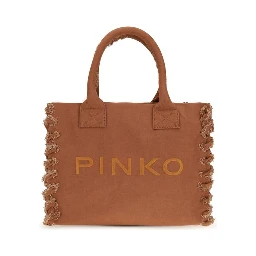 Brown Cotton Shoulder Bag