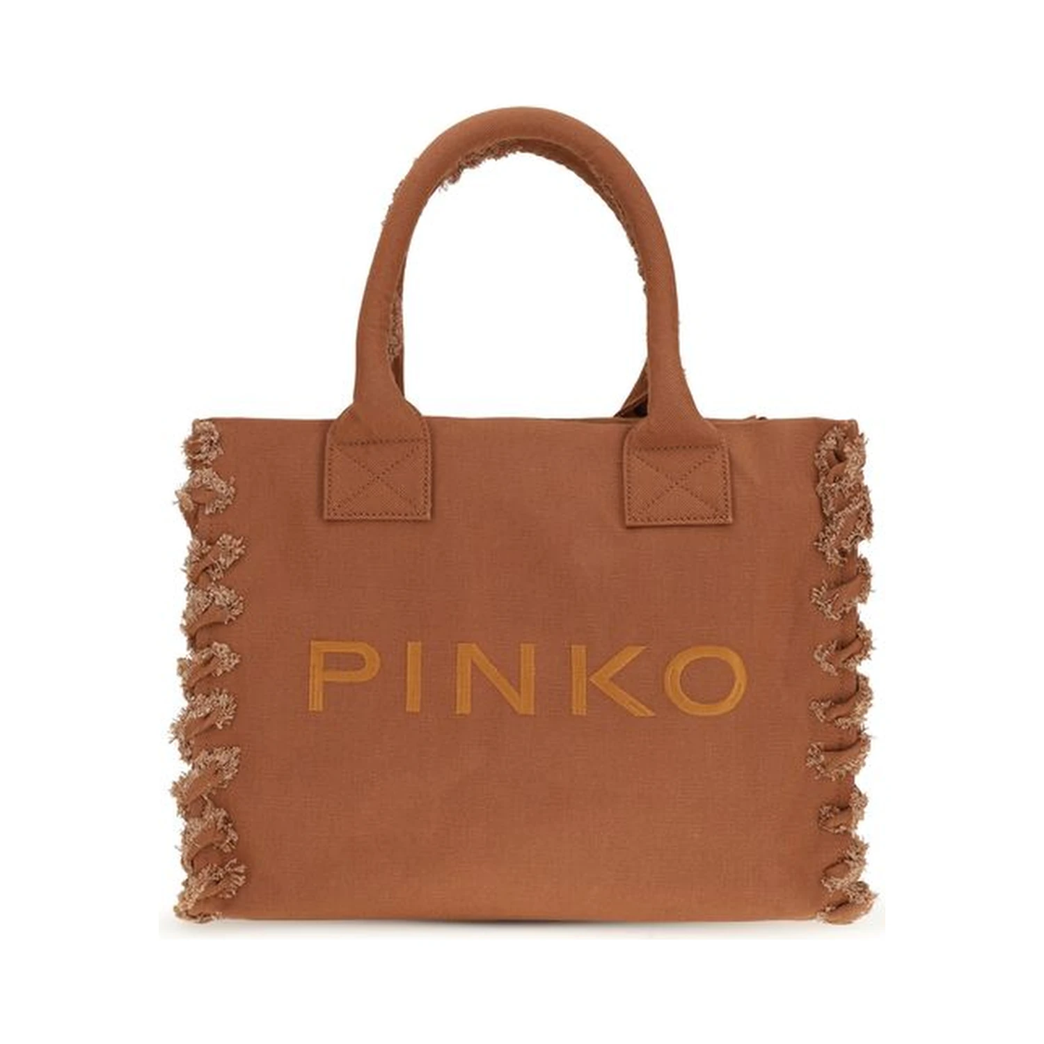 Brown Cotton Shoulder Bag