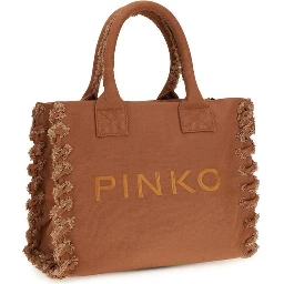 Brown Cotton Shoulder Bag