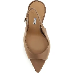 Brown Silk Stiletto Heel Sandals