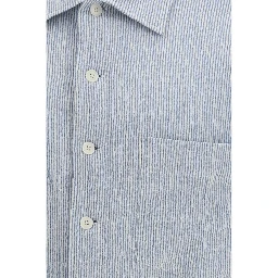 Blue Cotton Shortsleeve Shirt