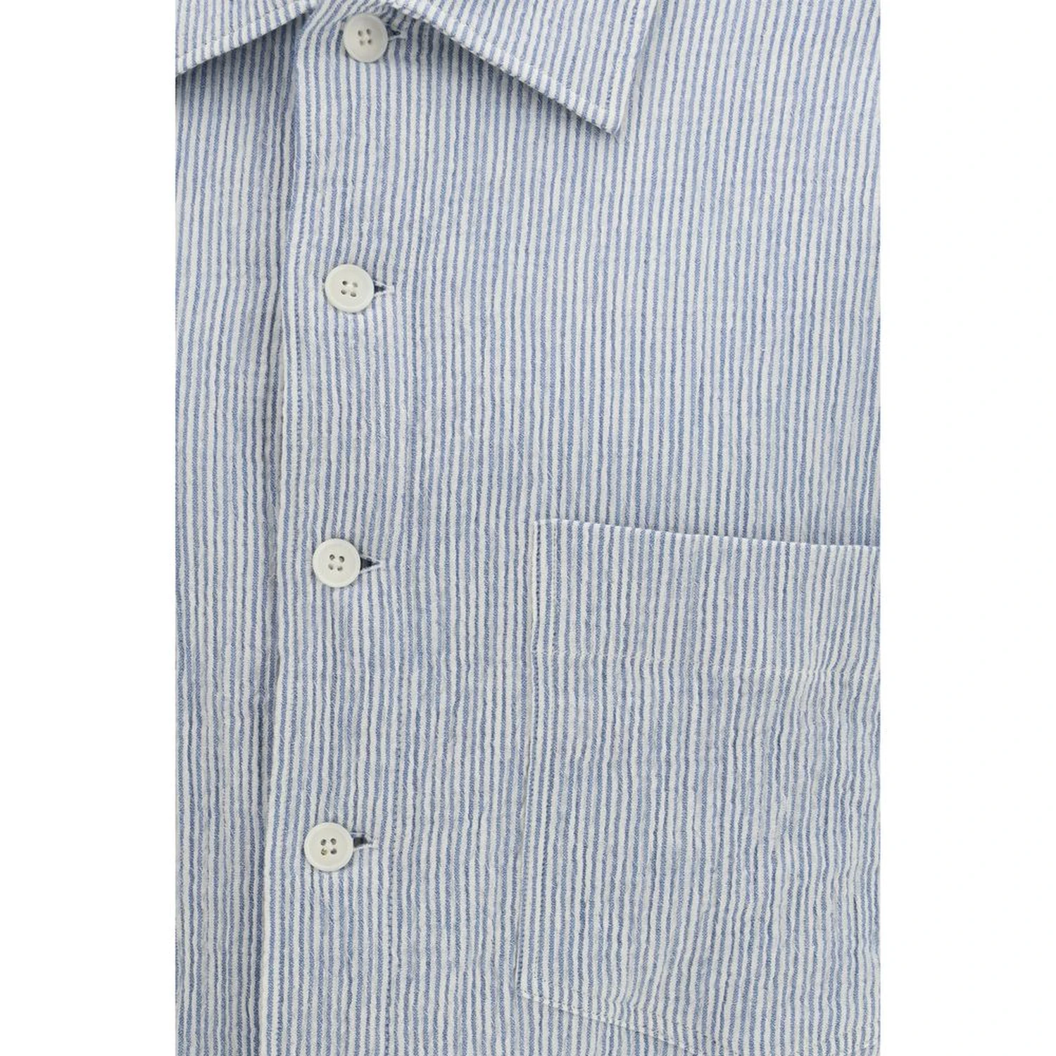 Blue Cotton Shortsleeve Shirt
