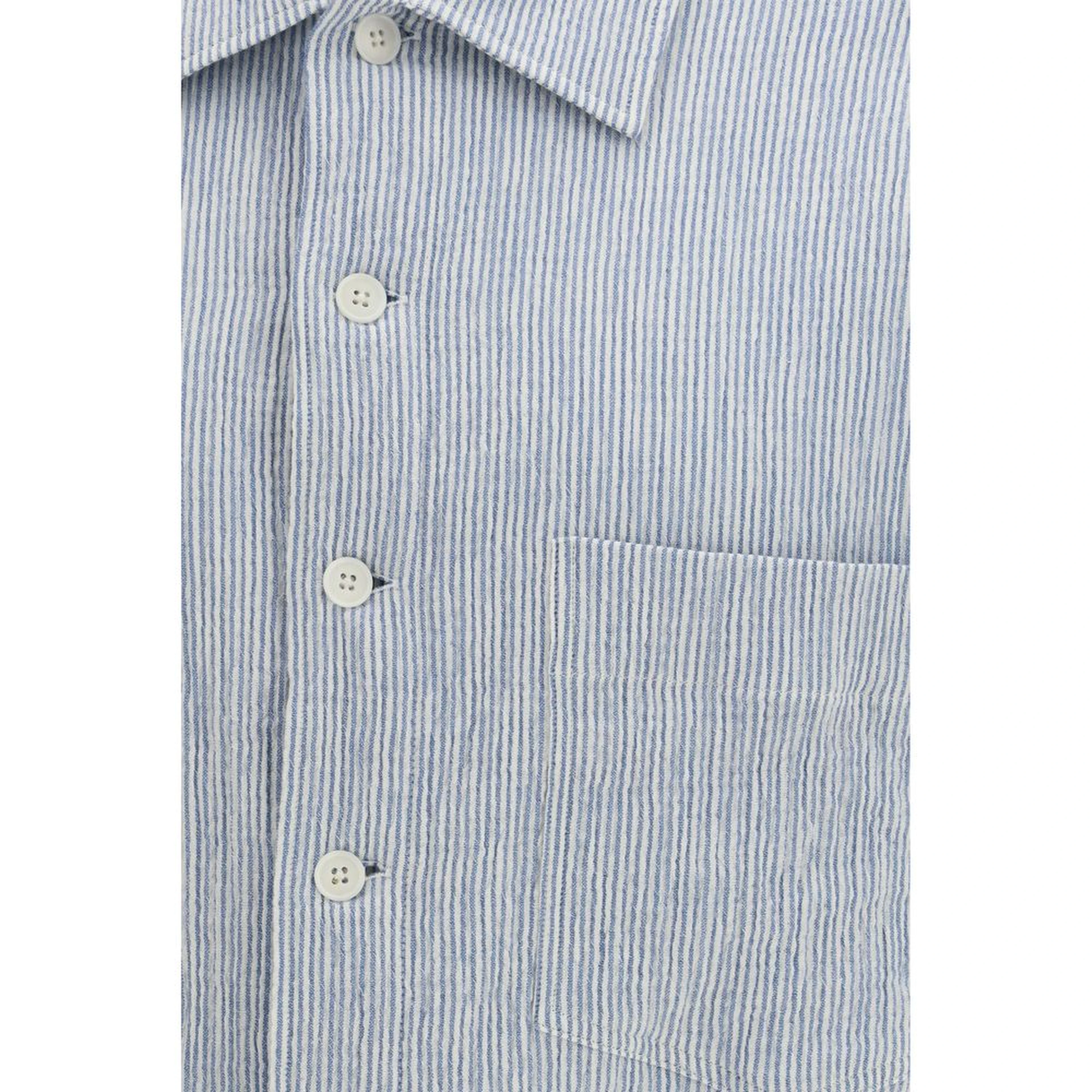 Blue Cotton Shortsleeve Shirt