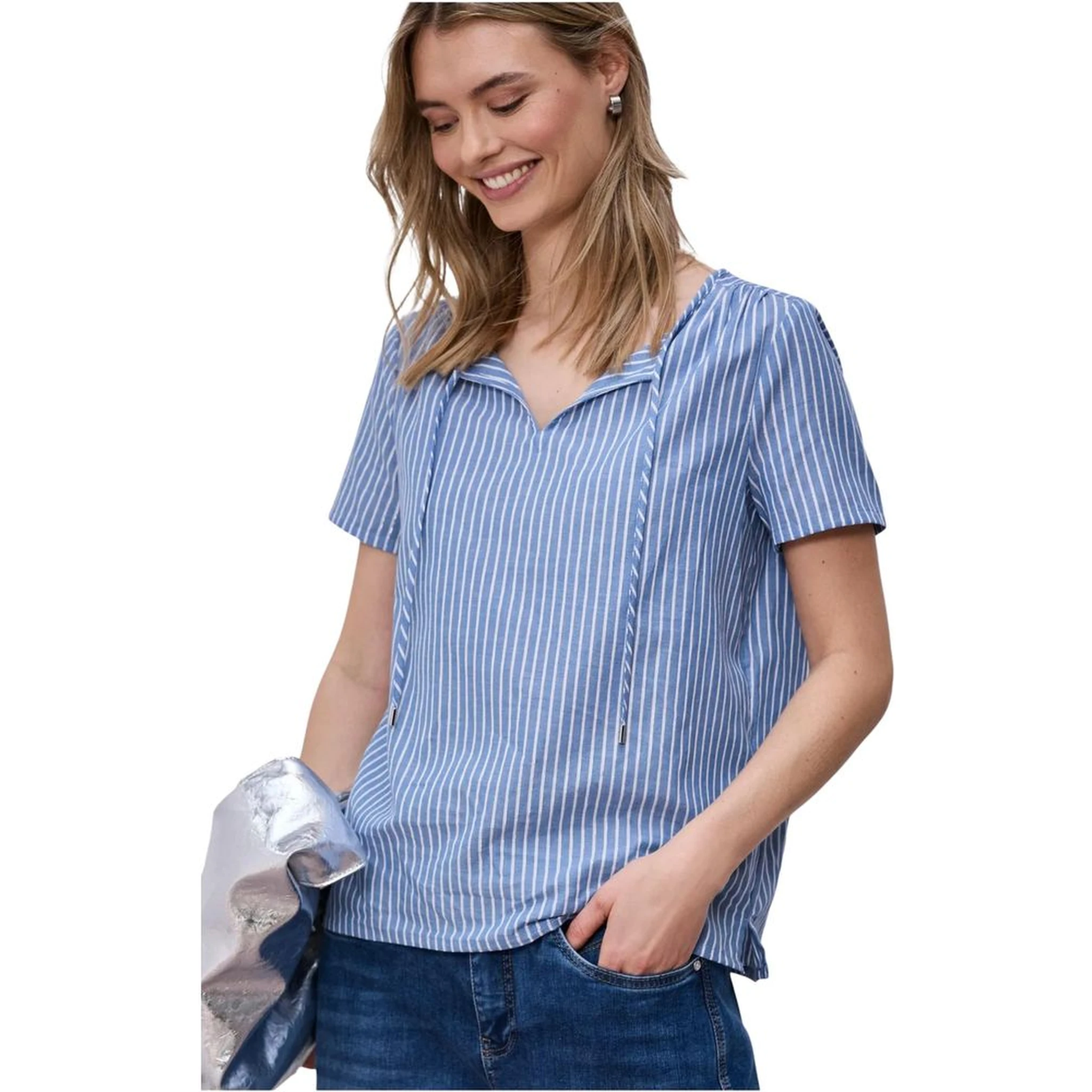 Blue Cotton Blouse