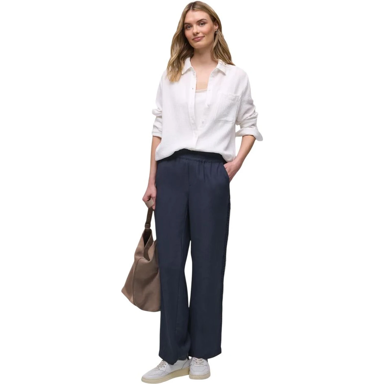 Blue Modal Casual Pants