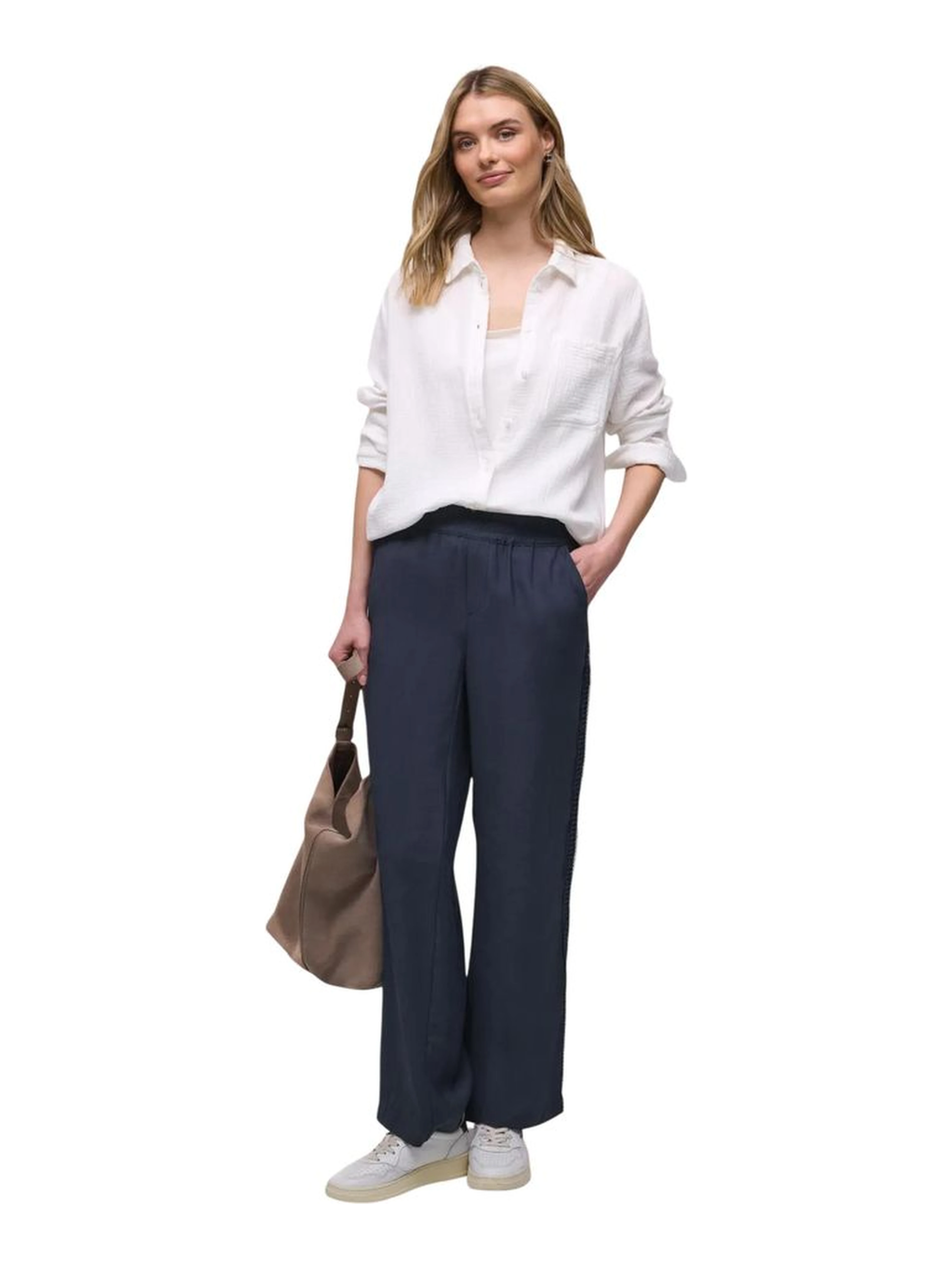 Blue Modal Casual Pants