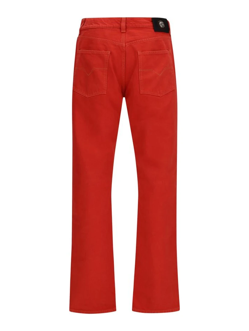 Multicolor Cotton Straight-Leg Jeans