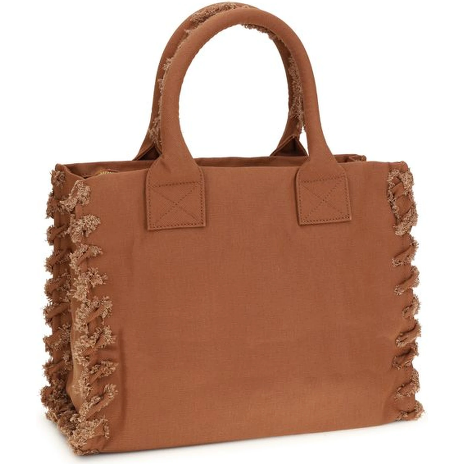 Brown Cotton Shoulder Bag