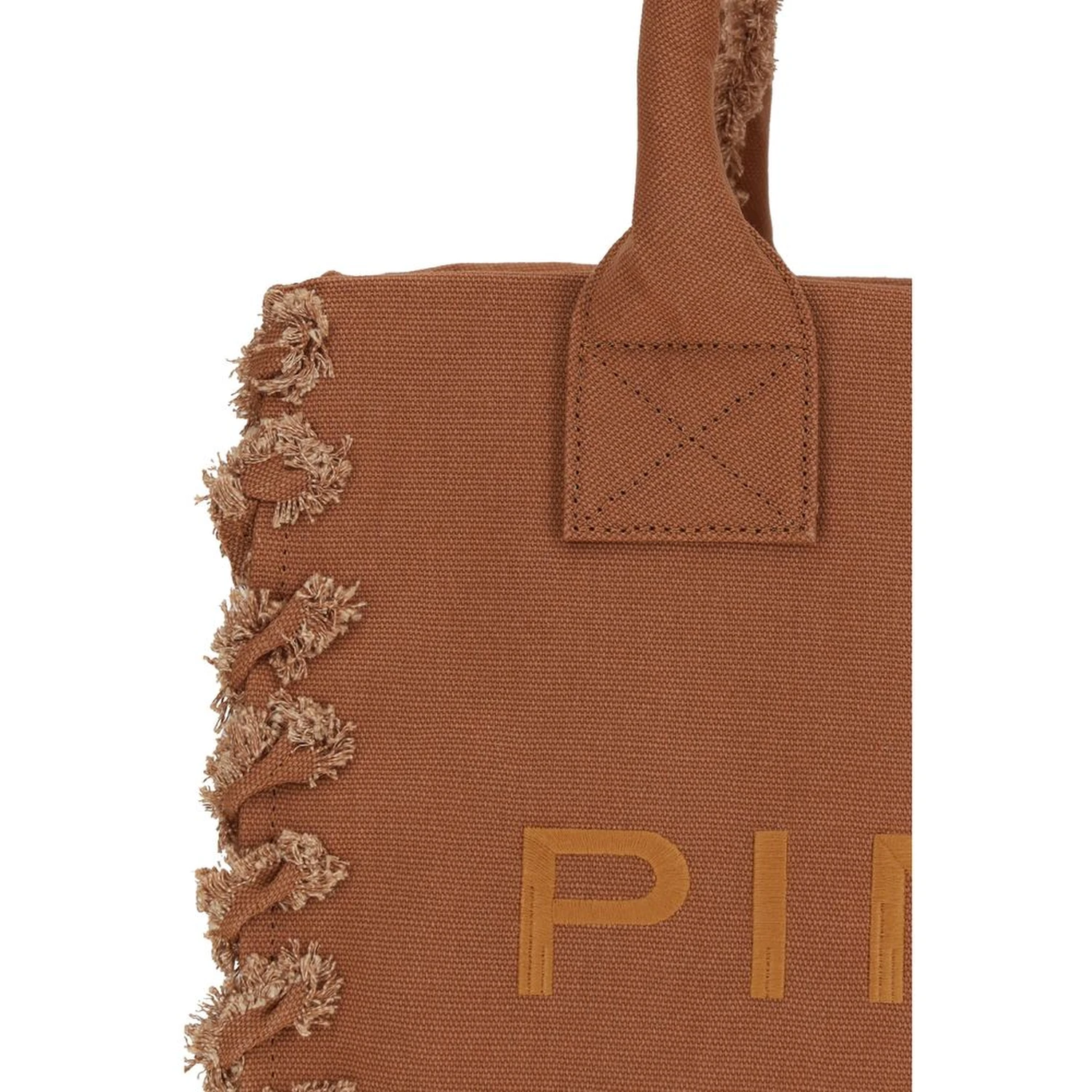 Brown Cotton Shoulder Bag