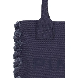 Blue Cotton Shoulder Bag