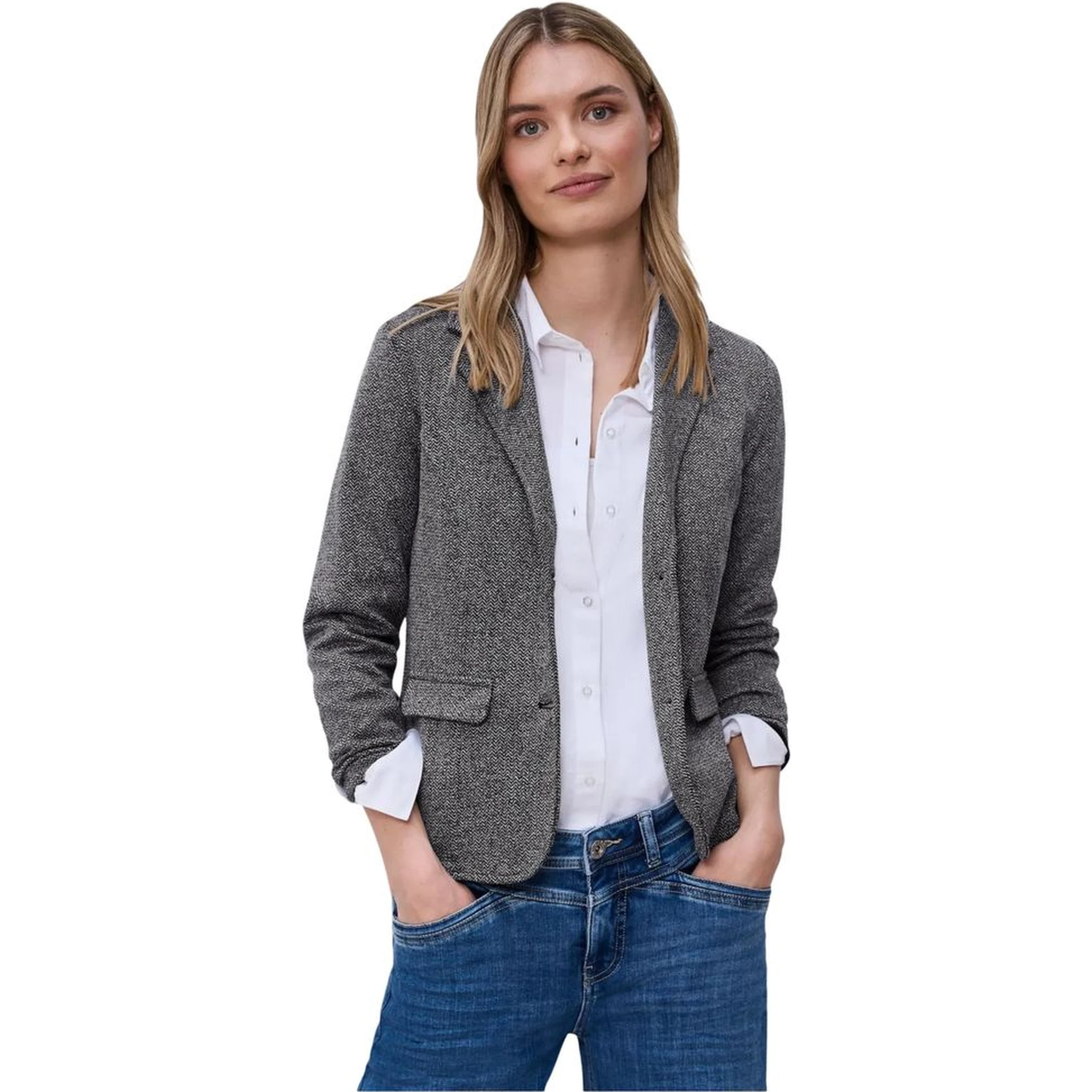 Blue Polyester Blazer