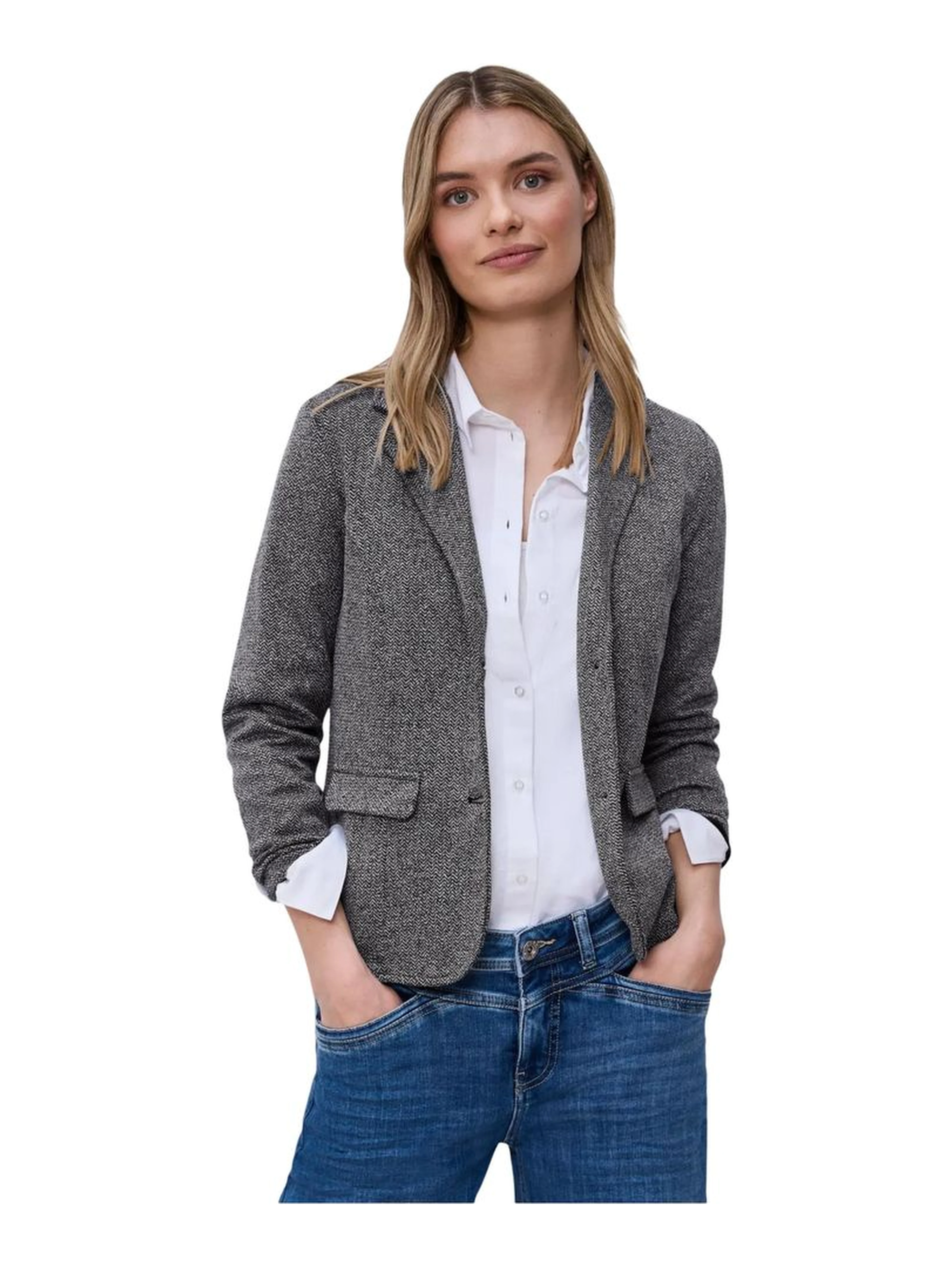 Blue Polyester Blazer