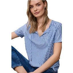 Blue Cotton Blouse