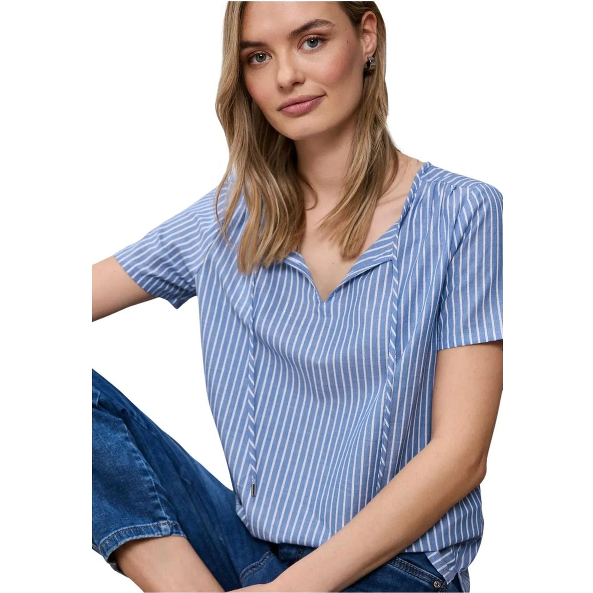 Blue Cotton Blouse