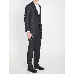 Single-breasted wool blend suit