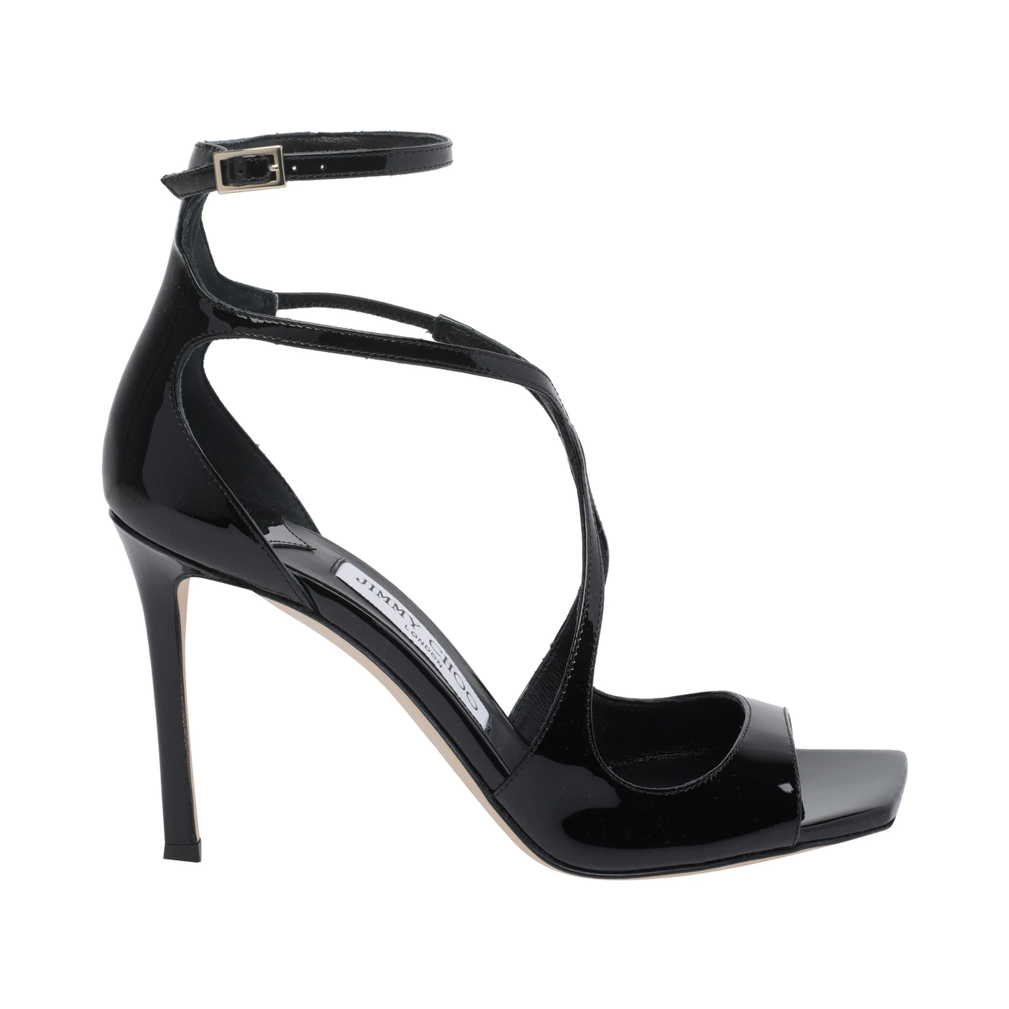 حذاء جيمي تشو أسود بكعب