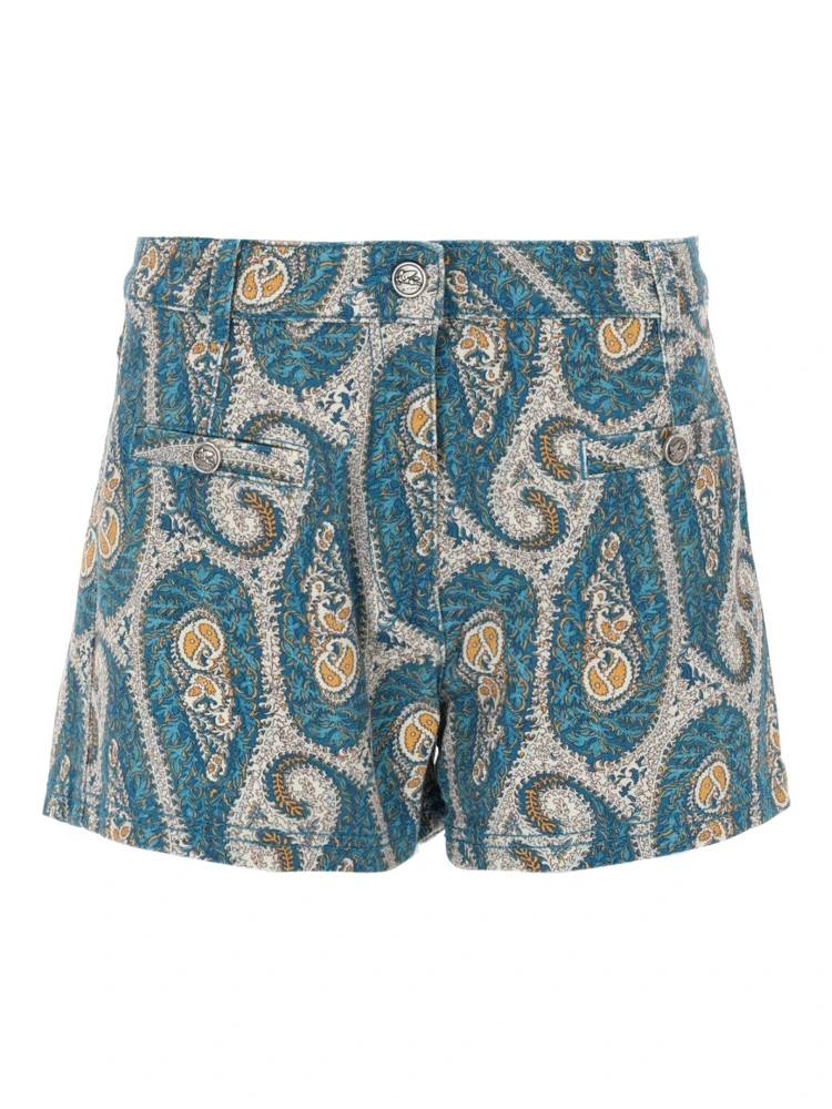 SHORTS CON STAMPA PAISLEY