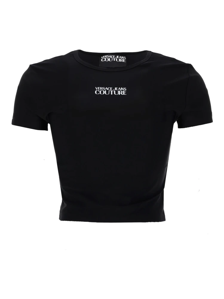 T-SHIRT CROP CON LOGO