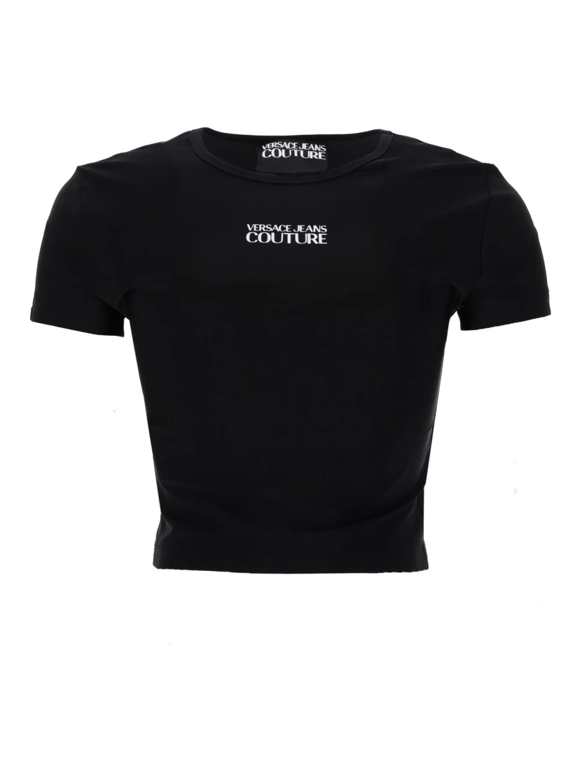 T-SHIRT CROP CON LOGO