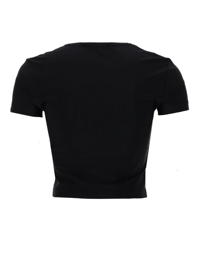 T-SHIRT CROP CON LOGO