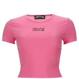 T-SHIRT CROP CON LOGO