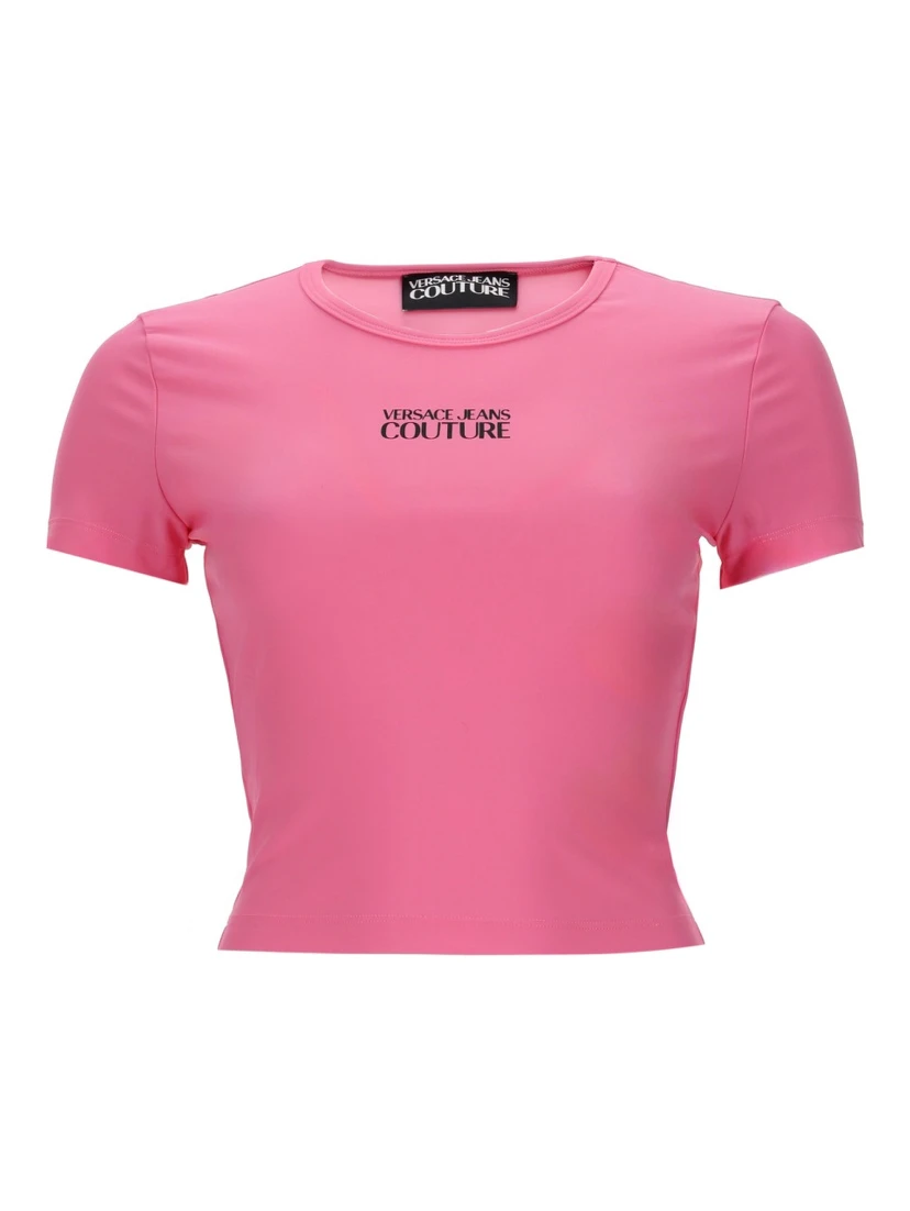 T-SHIRT CROP CON LOGO