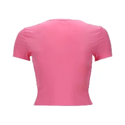 T-SHIRT CROP CON LOGO