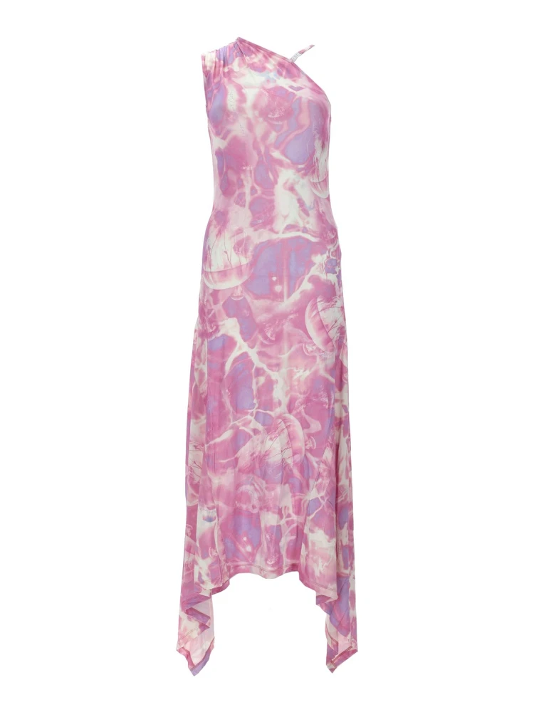 ABITO LUNGO SMANICATO CON STAMPA