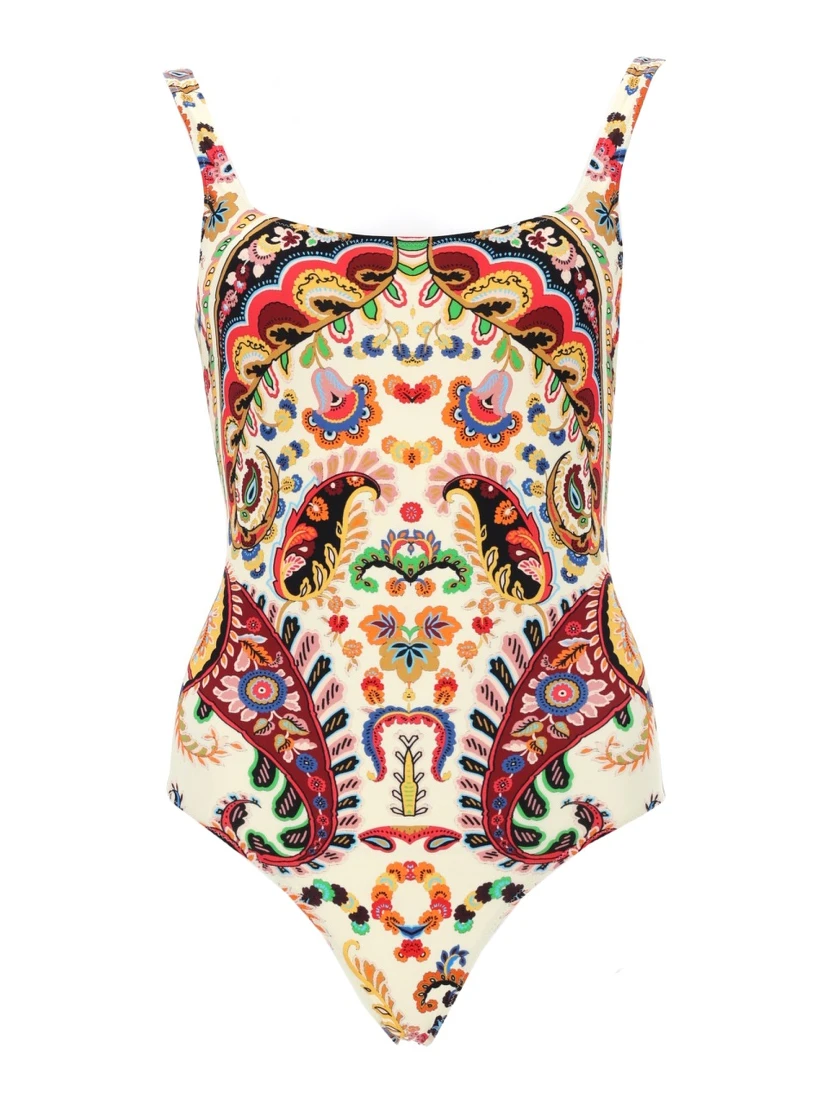 COSTUME INTERO CON MOTIVO PAISLEY FLOREALE