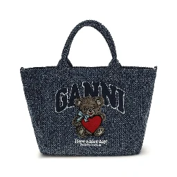 Blue Cotton Shoulder Bag