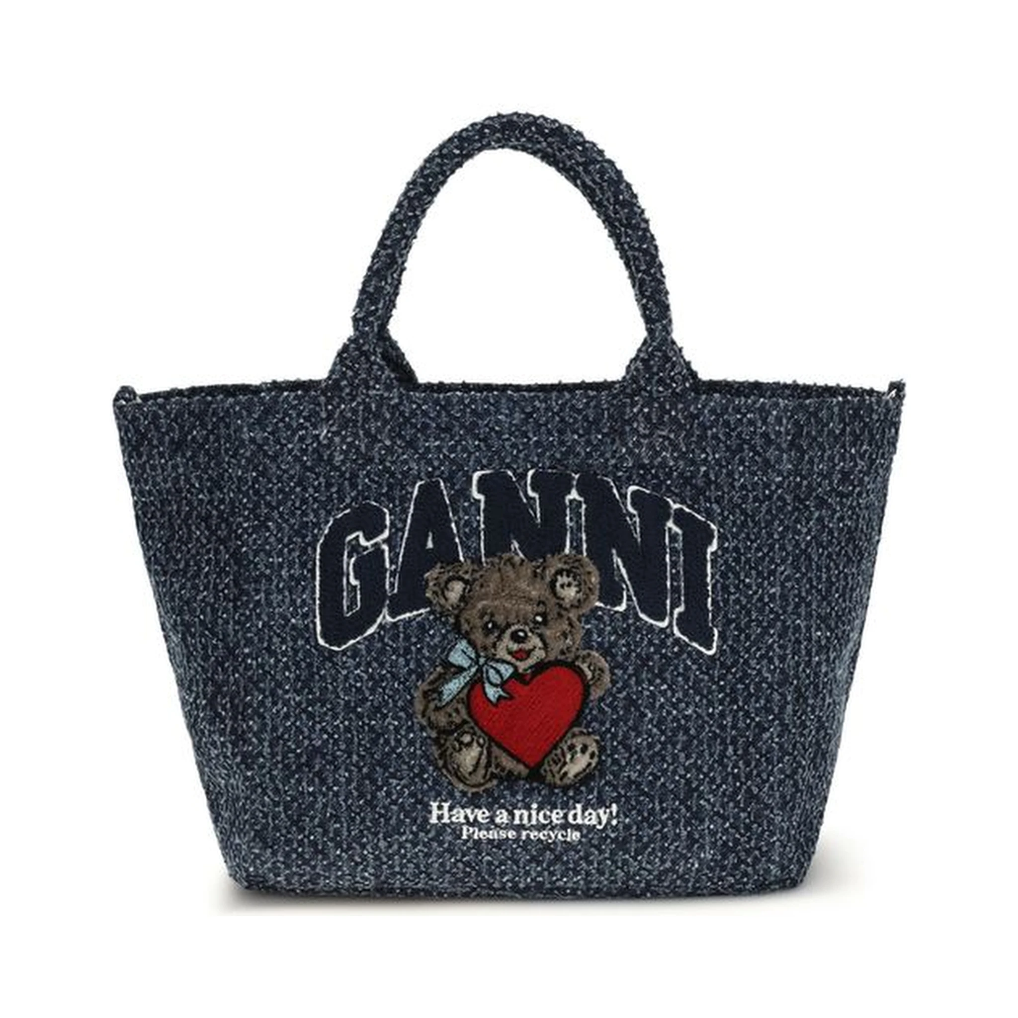 Blue Cotton Shoulder Bag