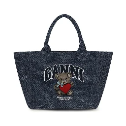 Blue Cotton Shoulder Bag