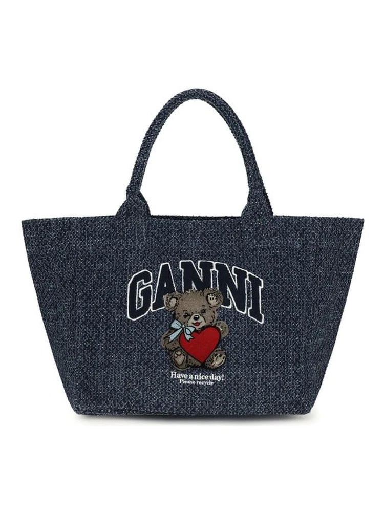 Blue Cotton Shoulder Bag