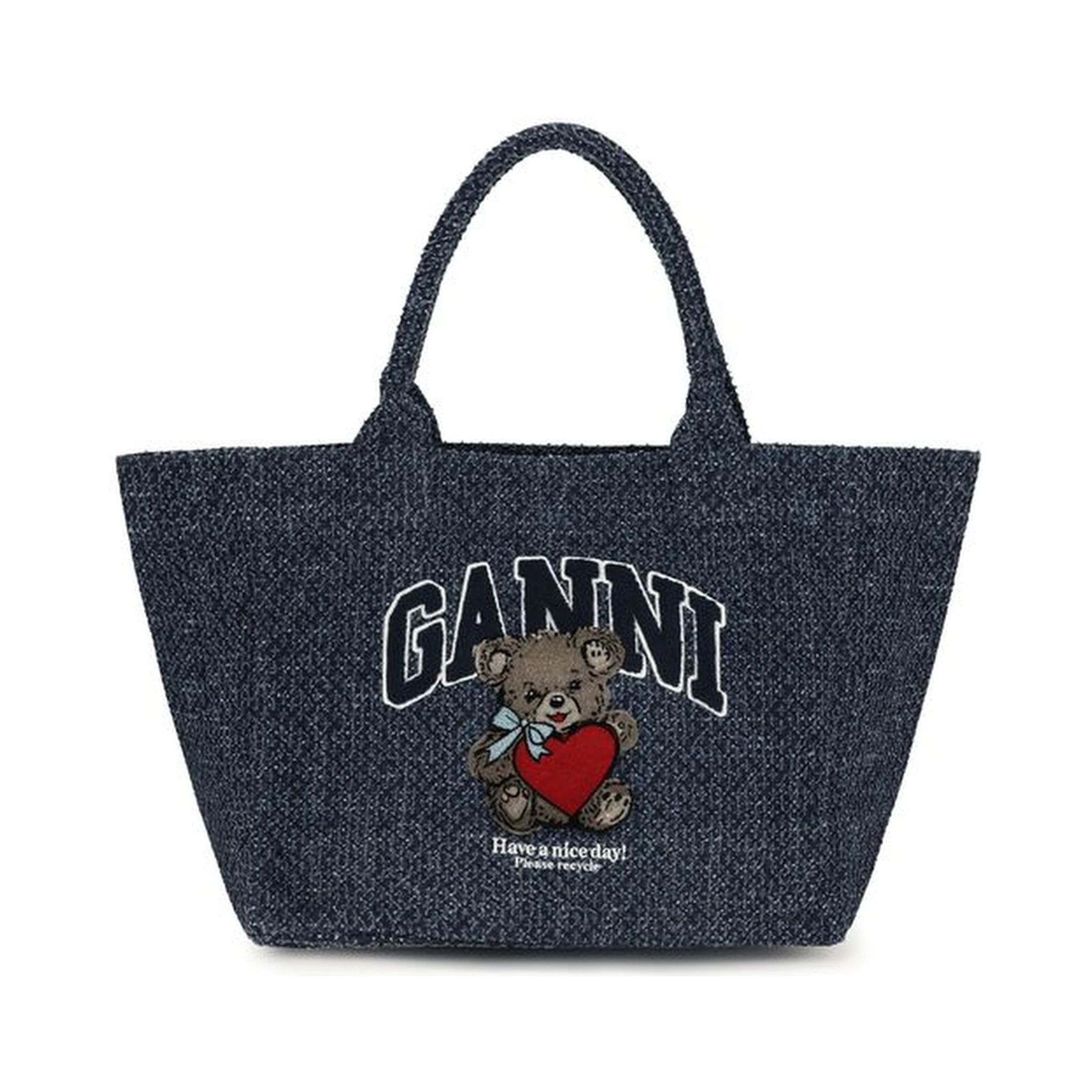 Blue Cotton Shoulder Bag