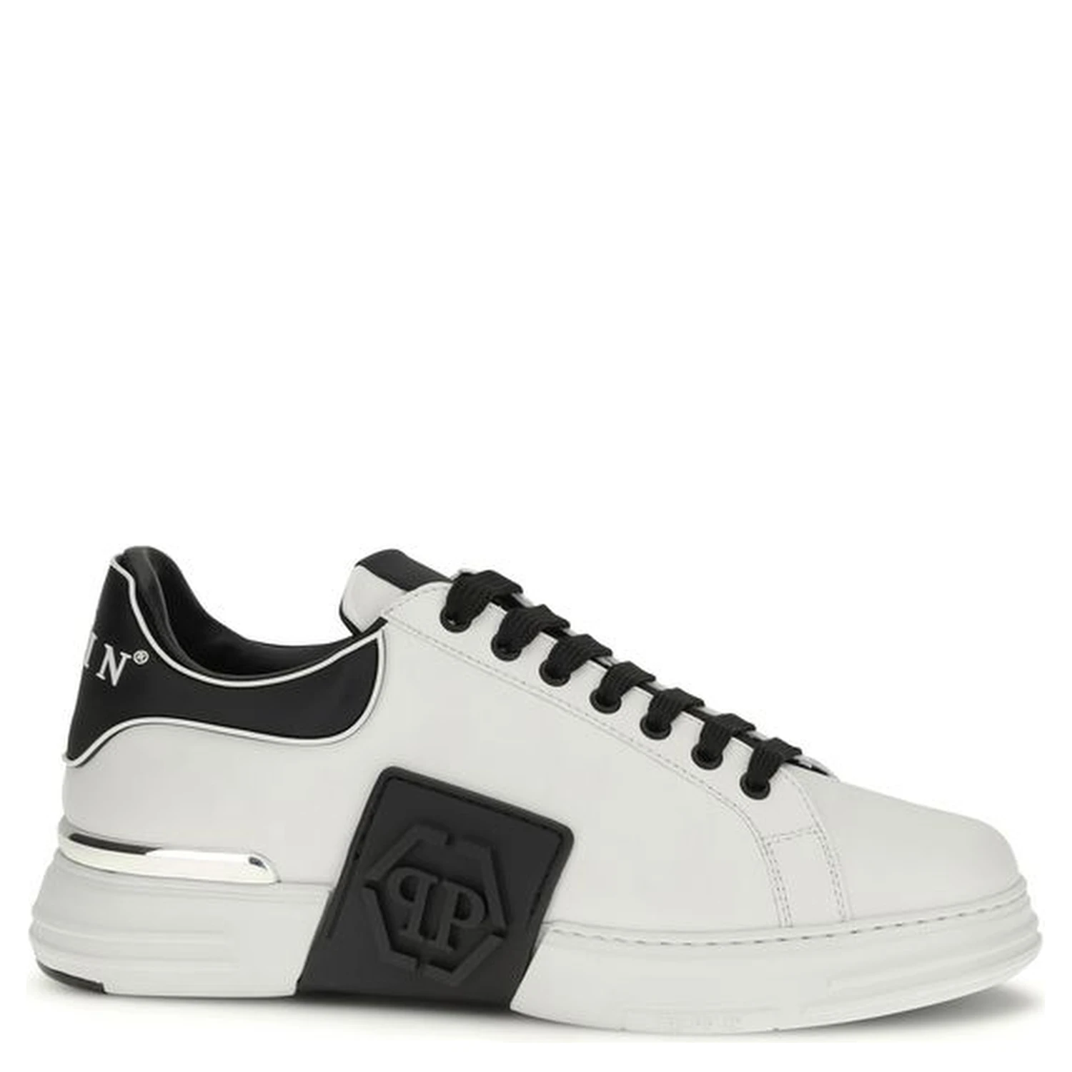 White Calf Leather Bos Taurus Low Top Sneakers