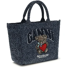Blue Cotton Shoulder Bag