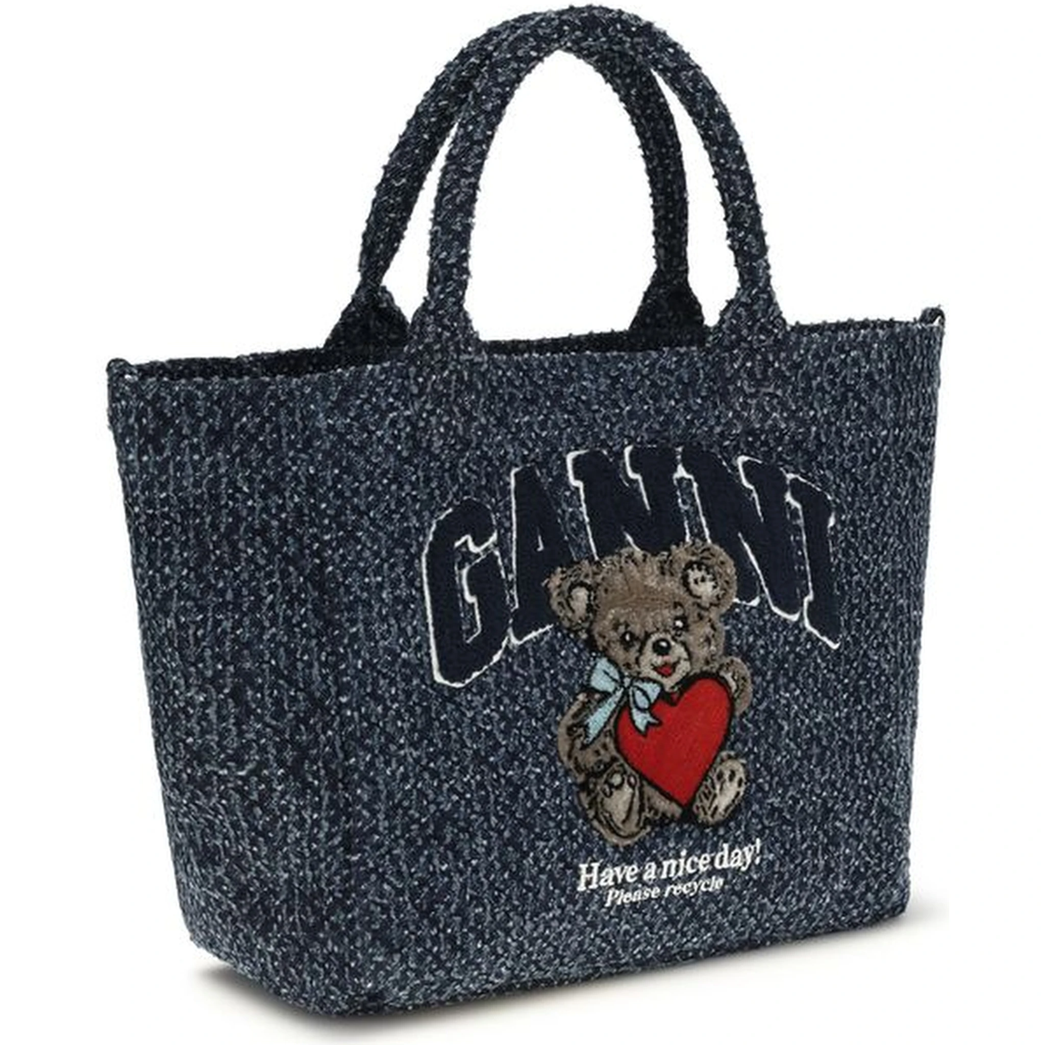 Blue Cotton Shoulder Bag