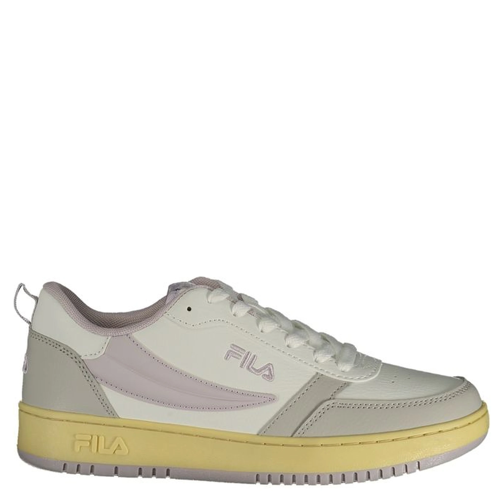 White Polyester Athletic Sneakers