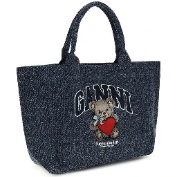 Blue Cotton Shoulder Bag