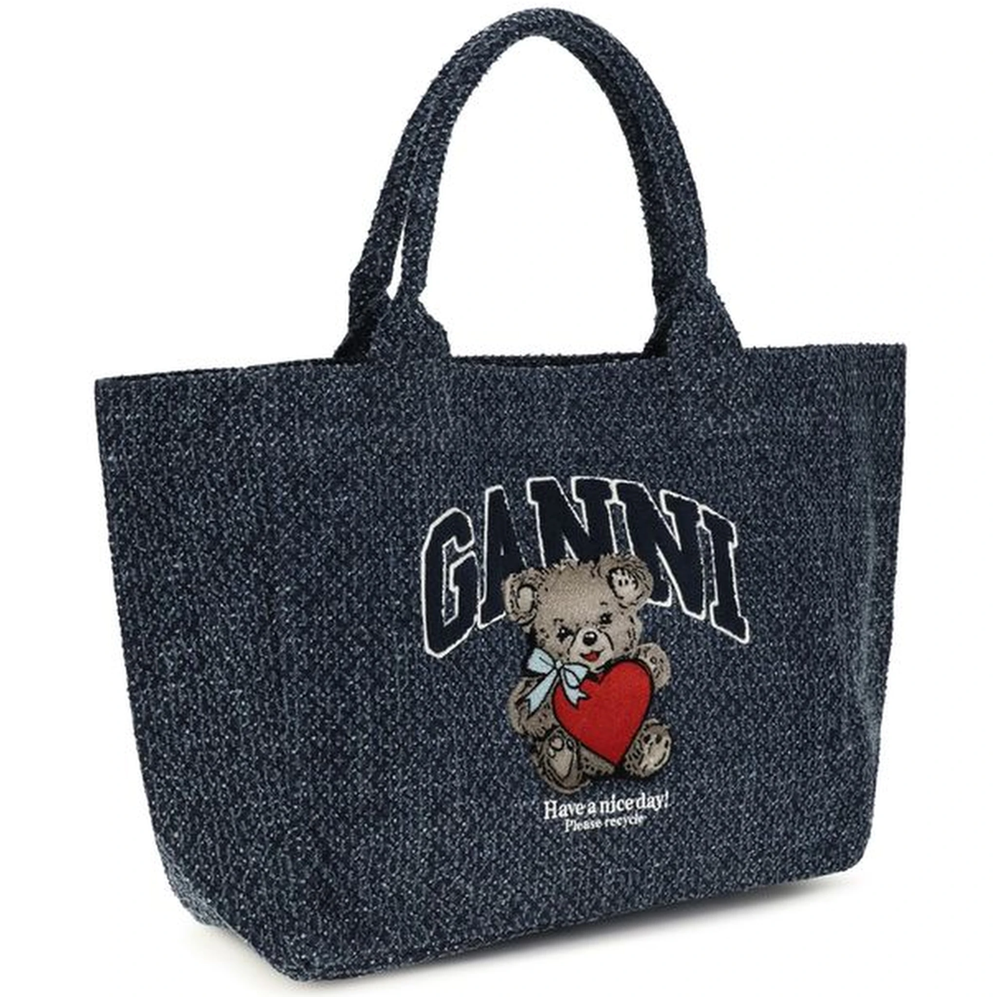 Blue Cotton Shoulder Bag