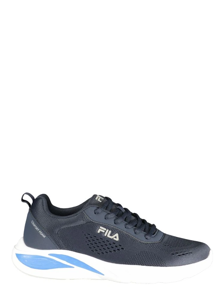 Blue Polyester Athletic Sneakers