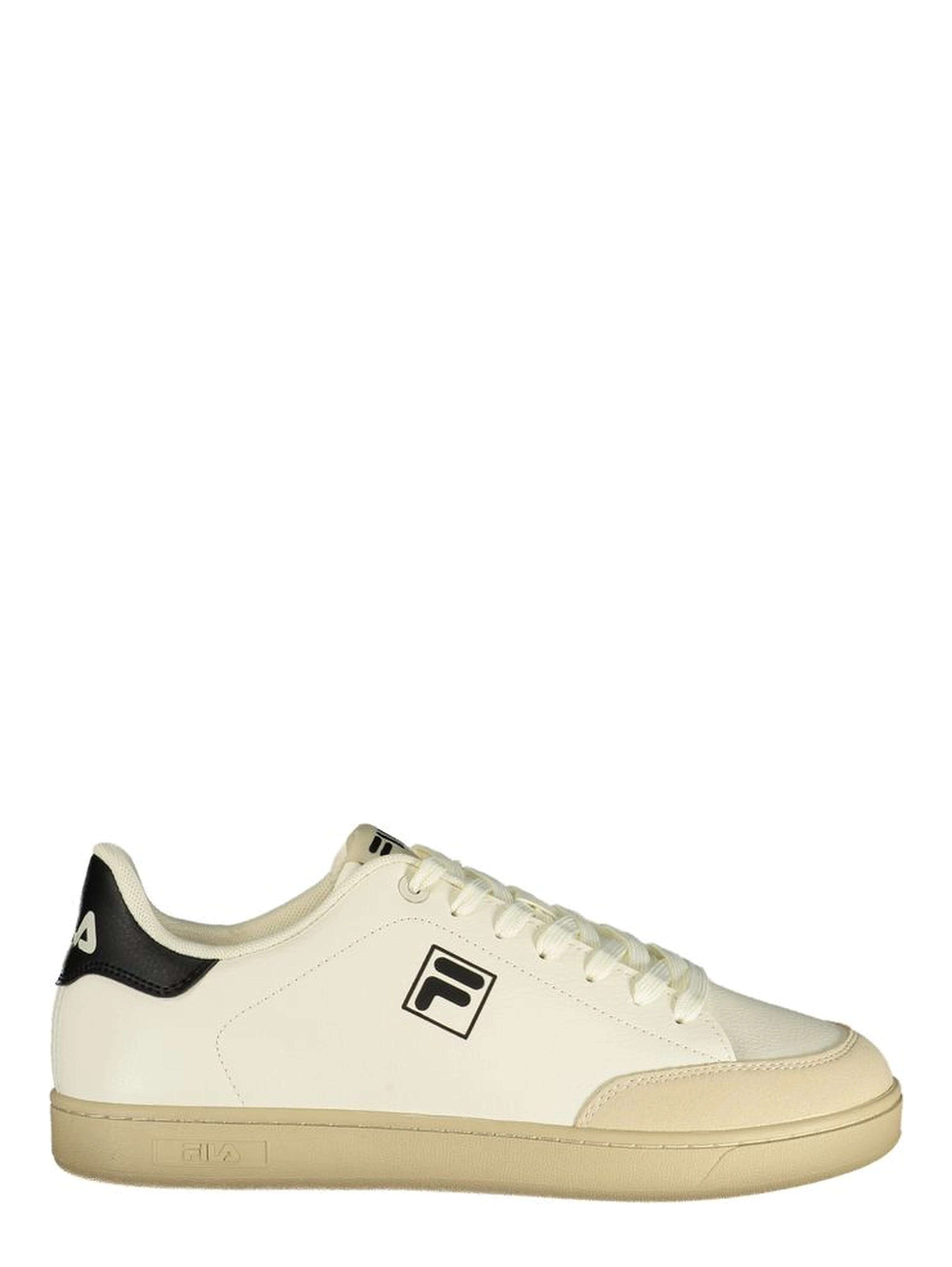 White Polyester Low Top Sneakers