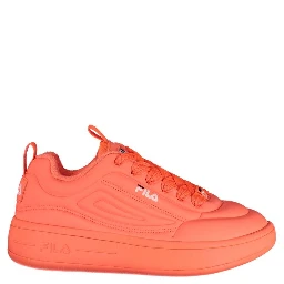 Red Polyester Athletic Sneakers