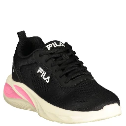 Black Polyester Athletic Sneakers