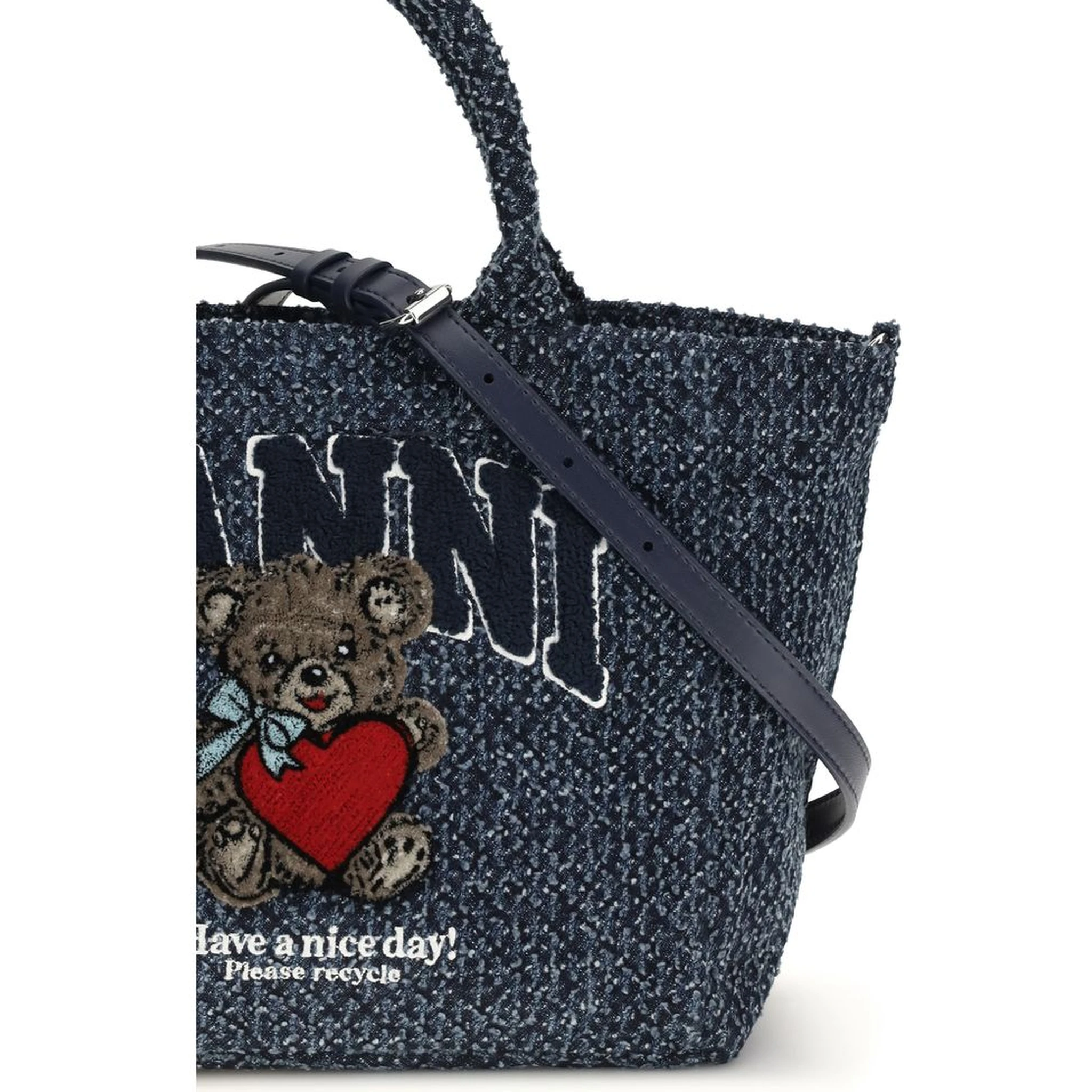 Blue Cotton Shoulder Bag