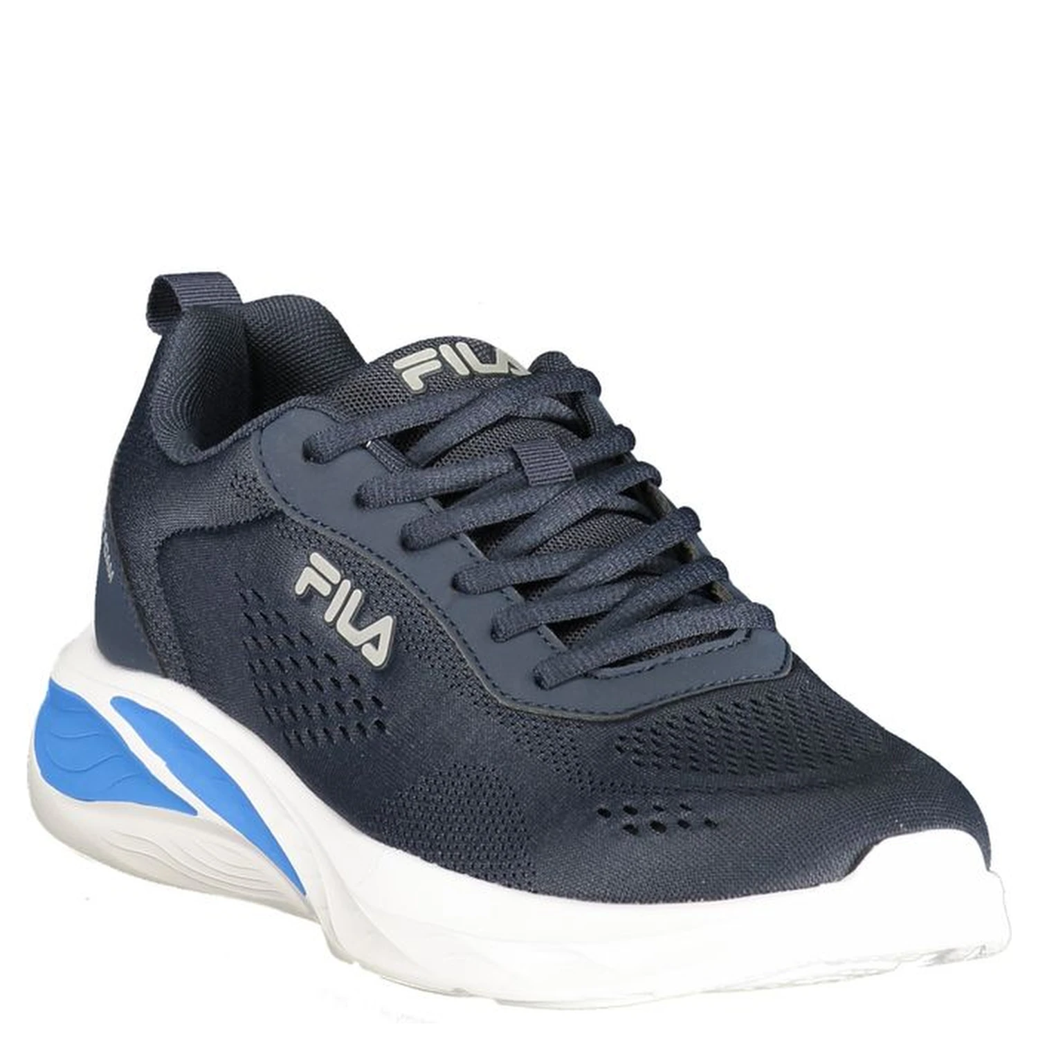 Blue Polyester Athletic Sneakers