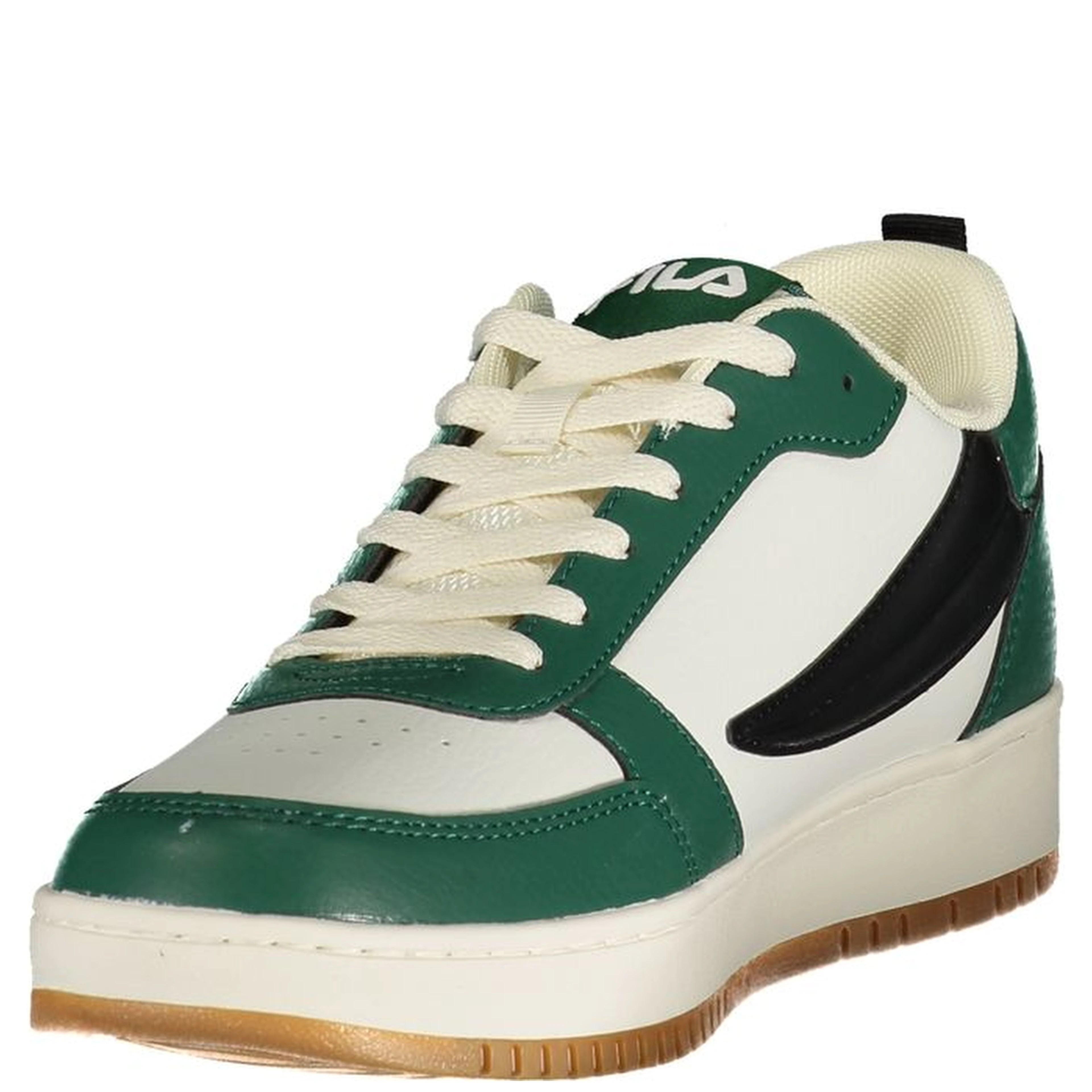 White Polyester Athletic Sneakers
